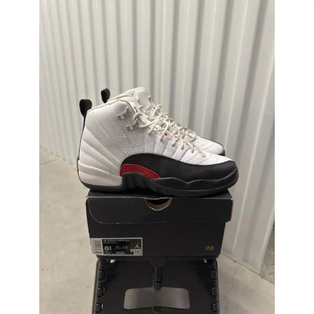Nike Air Jordan 12 Taxi Flip White Gym 2024 Size 6.5Y GS - 153265-162
